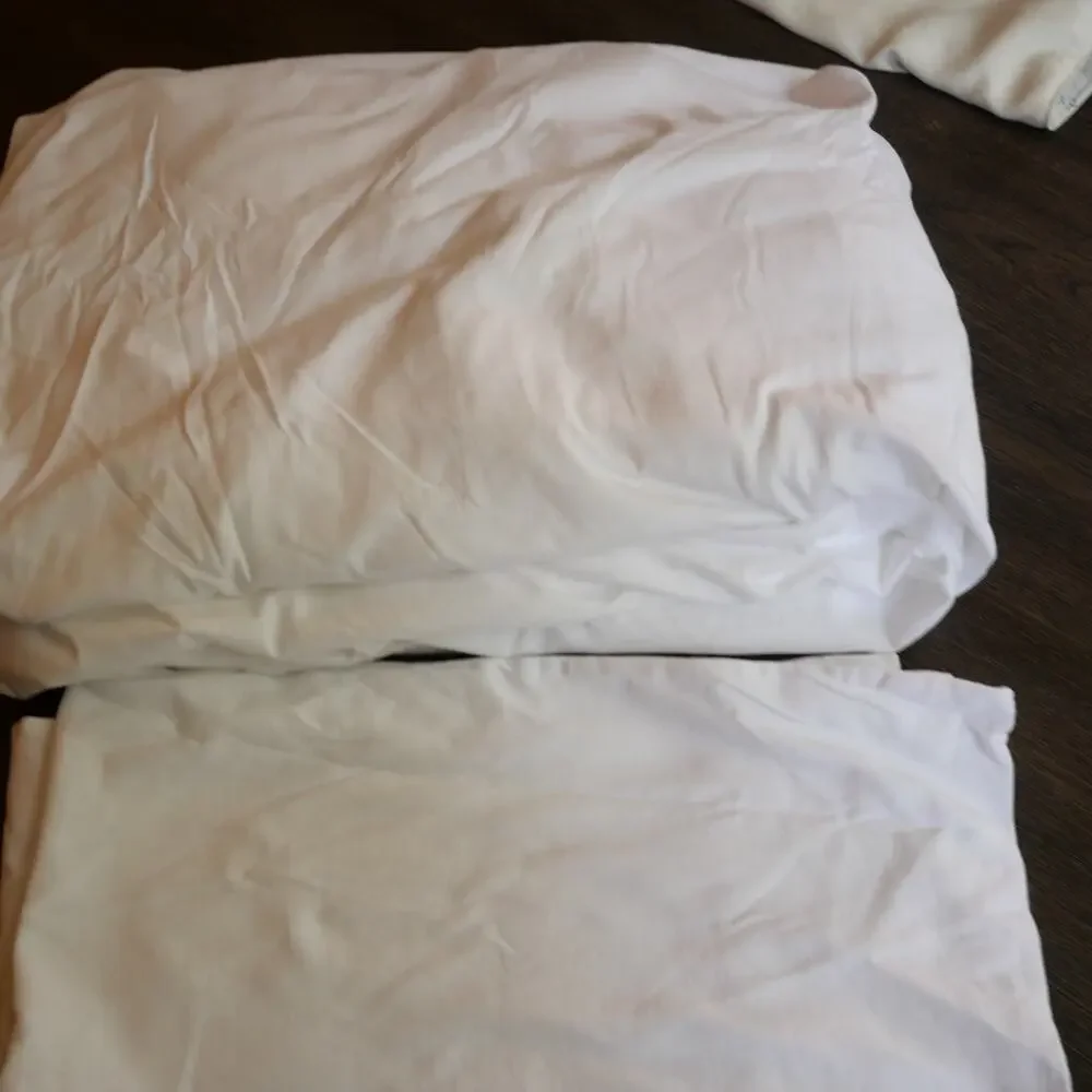 Quince  Brushed Cotton FULL Fitted  Sheet & Pillowcase White Organic Cotton NEW